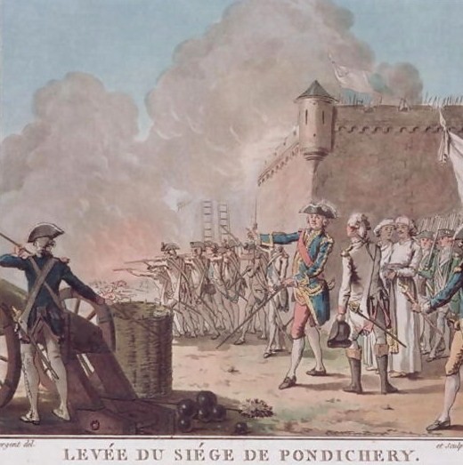 Levée_du_siege_de_Pondichery_1748_Louis_Sergent_Marceau_1789.jpg - von Louis Sergent Marceau (Archives anglaises) [Public domain], via Wikimedia Commons